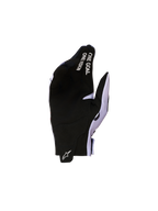 Alpinestars Rękawice Radar Młodzieżowe, czarno-szare rękawice motocrossowe, zamszowa dłoń z napisem One Goal One Vision.