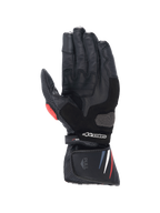 Alpinestars Rękawice Honda SP-8 V3, męskie skórzane rękawice motocyklowe, czarne, czerwone i niebieskie, wzmocniona dłoń.