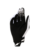 Alpinestars Techstar Gloves 2027, Men's Motocross Gloves, Black and White, featuring a durable synthetic suede palm.