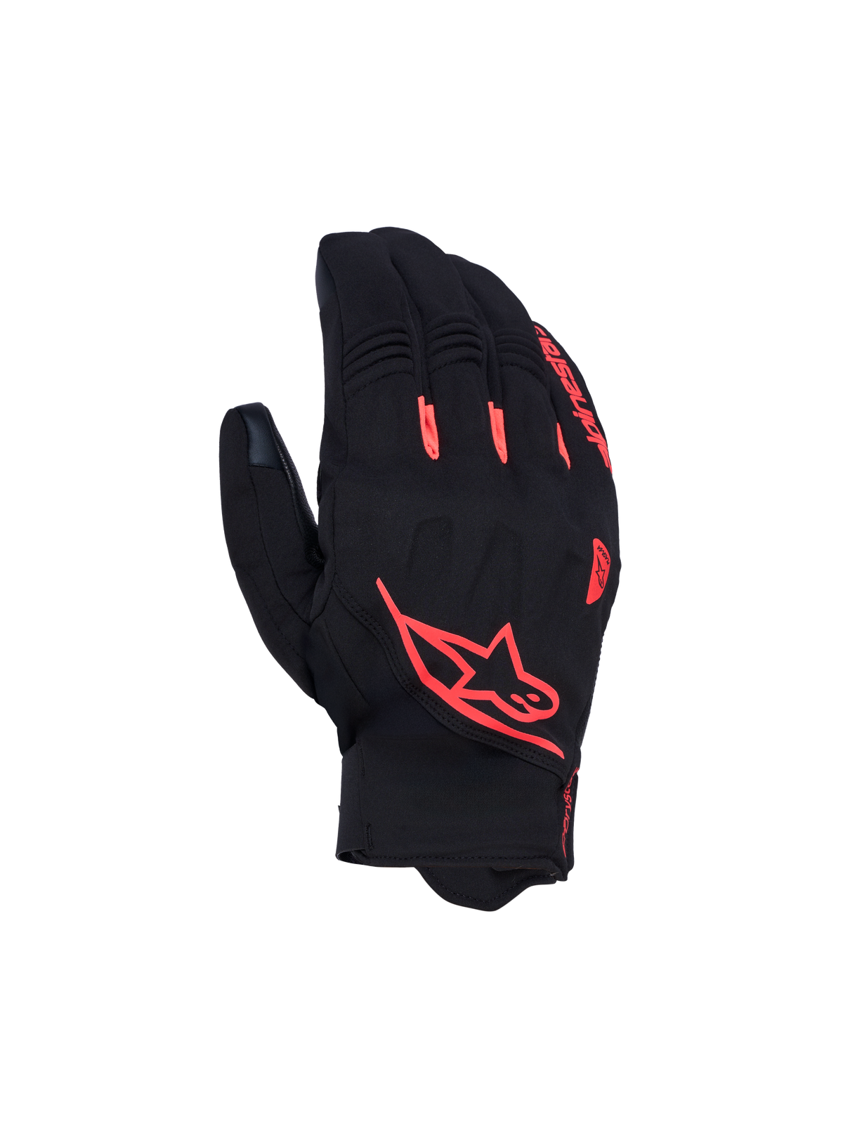 Alpinestars Faster V3 Plasma Drystar, rękawice motocyklowe, czarne i czerwone, wodoodporna membrana Drystar, ochrona kostek Plasma