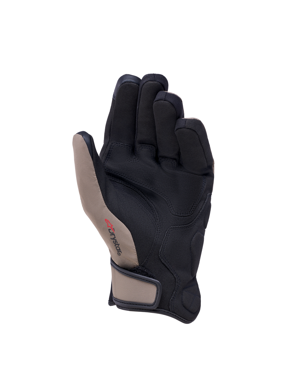 Alpinestars Ignite Drystar Insulated Rękawice, wodoodporne rękawice motocyklowe, widok dłoni od wewnętrznej strony, brązowo-czarne i czarne, konstrukcja tekstylna z syntetycznym zamszem na dłoni