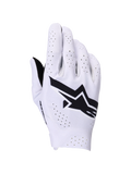 Alpinestars Supertech MX Gloves, rękawice motocrossowe, jasnofioletowe i czarne, widok grzbietu dłoni ukazujący duże czarne logo Alpinestars i laserowo wycinane perforacje zapewniające przepływ powietrza, lekka jednowarstwowa elastyczna konstrukcja do wyścigów off-road.