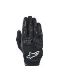 Alpinestars SP X 7, krótkie rękawice motocyklowe męskie, czarne i białe, perforowana skóra, ochraniacze kostek TPU, certyfikowane CE