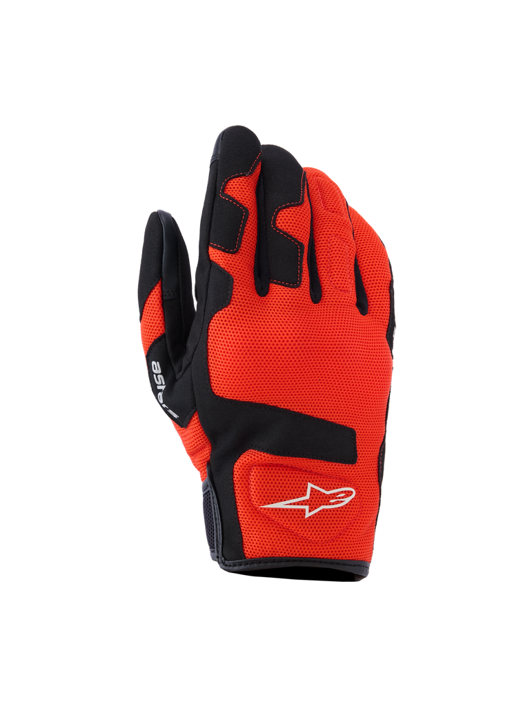 Alpinestars Ignite Gloves, Motorcycle Gloves, Red and Black, Breathable Mesh Construction, Reinforced Finger Protection, White Star Logo, Ergonomic Design for Optimal Grip