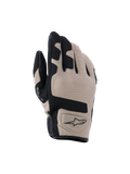 Rękawice Alpinestars Ignite, rękawice motocyklowe, beżowe i czarne, wierzch dłoni z teksturowanej siateczki z czarnymi panelami, krótki mankiet z logo Alpinestars, lekka i oddychająca odzież ochronna do jazdy miejskiej