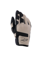 Rękawice Alpinestars Ignite, rękawice motocyklowe, beżowe i czarne, wierzch dłoni z teksturowanej siateczki z czarnymi panelami, krótki mankiet z logo Alpinestars, lekka i oddychająca odzież ochronna do jazdy miejskiej