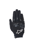 Alpinestars SP X 3, męskie rękawice motocyklowe wyścigowe, czarne i białe, z twardą ochroną kostek TPU, oddychającymi panelami z siatki 3D i białym logo Astars.