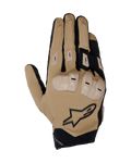 Alpinestars SP X 3, rękawice motocyklowe wyścigowe, ciemny khaki i czarny, ochrona kostek TPU o podwójnej gęstości, wzmocnione wyściółki na palcach, elastyczny materiał tkany zapewniający oddychalność, zintegrowane logo