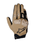 Alpinestars SP X 3, rękawice motocyklowe wyścigowe, ciemny khaki i czarny, ochrona kostek TPU o podwójnej gęstości, wzmocnione wyściółki na palcach, elastyczny materiał tkany zapewniający oddychalność, zintegrowane logo
