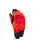 Rękawice Alpinestars MM93 Reef V2, motocyklowe rękawice z krótkim mankietem, jaskrawoczerwone i jasnoczerwone z czarnymi akcentami, grafiki Marca Marqueza MM93 i zintegrowana ochrona kostek, nowoczesny miejski design
