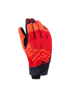 Rękawice Alpinestars MM93 Reef V2, motocyklowe rękawice z krótkim mankietem, jaskrawoczerwone i jasnoczerwone z czarnymi akcentami, grafiki Marca Marqueza MM93 i zintegrowana ochrona kostek, nowoczesny miejski design