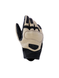 Alpinestars Mustang V3 Leather Gloves, rękawice motocyklowe, brązowe i czarne, perforowana skóra kozia zapewniająca przepływ powietrza, miejski design z krótkim mankietem, ochronna wyściółka na kostkach i wytłoczone logo