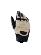 Alpinestars Mustang V3 Leather Gloves, rękawice motocyklowe, brązowe i czarne, perforowana skóra kozia zapewniająca przepływ powietrza, miejski design z krótkim mankietem, ochronna wyściółka na kostkach i wytłoczone logo