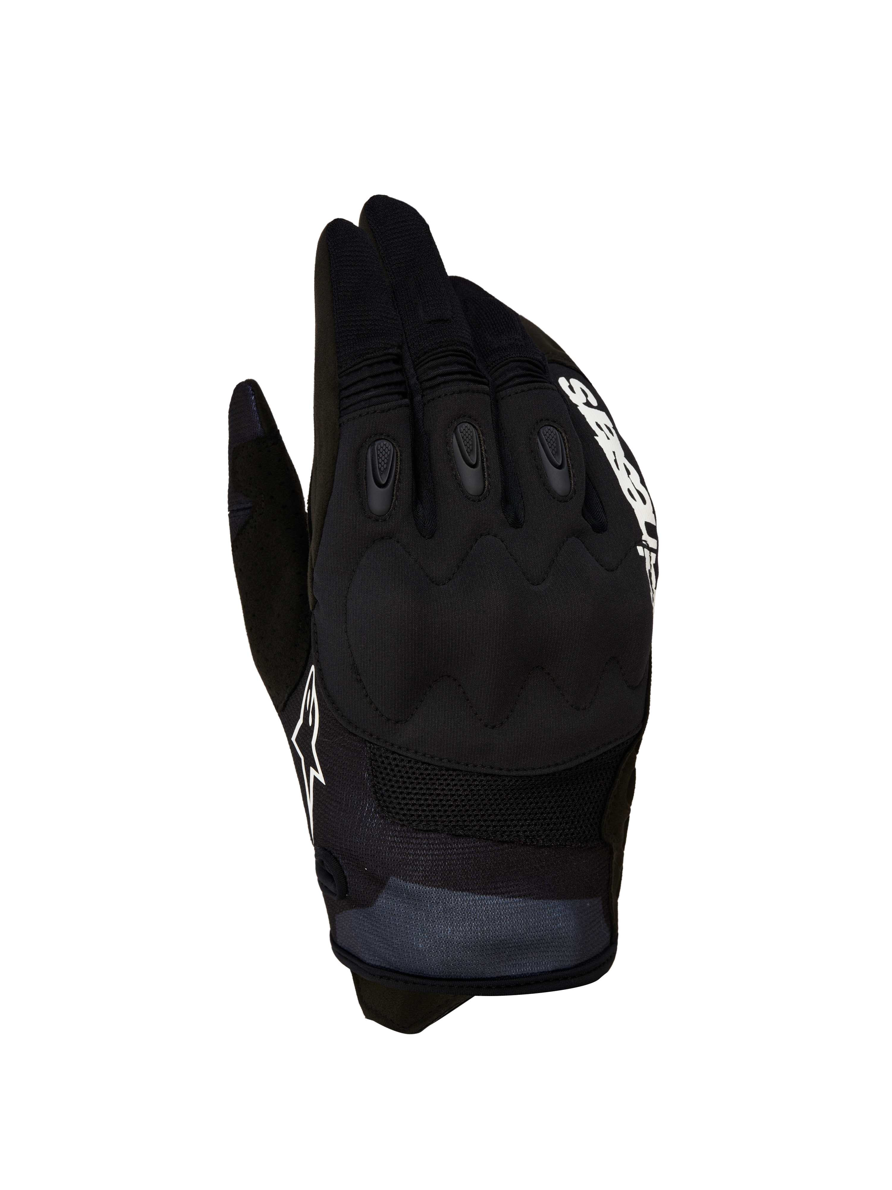 Alpinestars Techdura, męskie rękawice motocrossowe enduro, czarno-białe, ze wzmocnionymi kostkami do jazdy w terenie