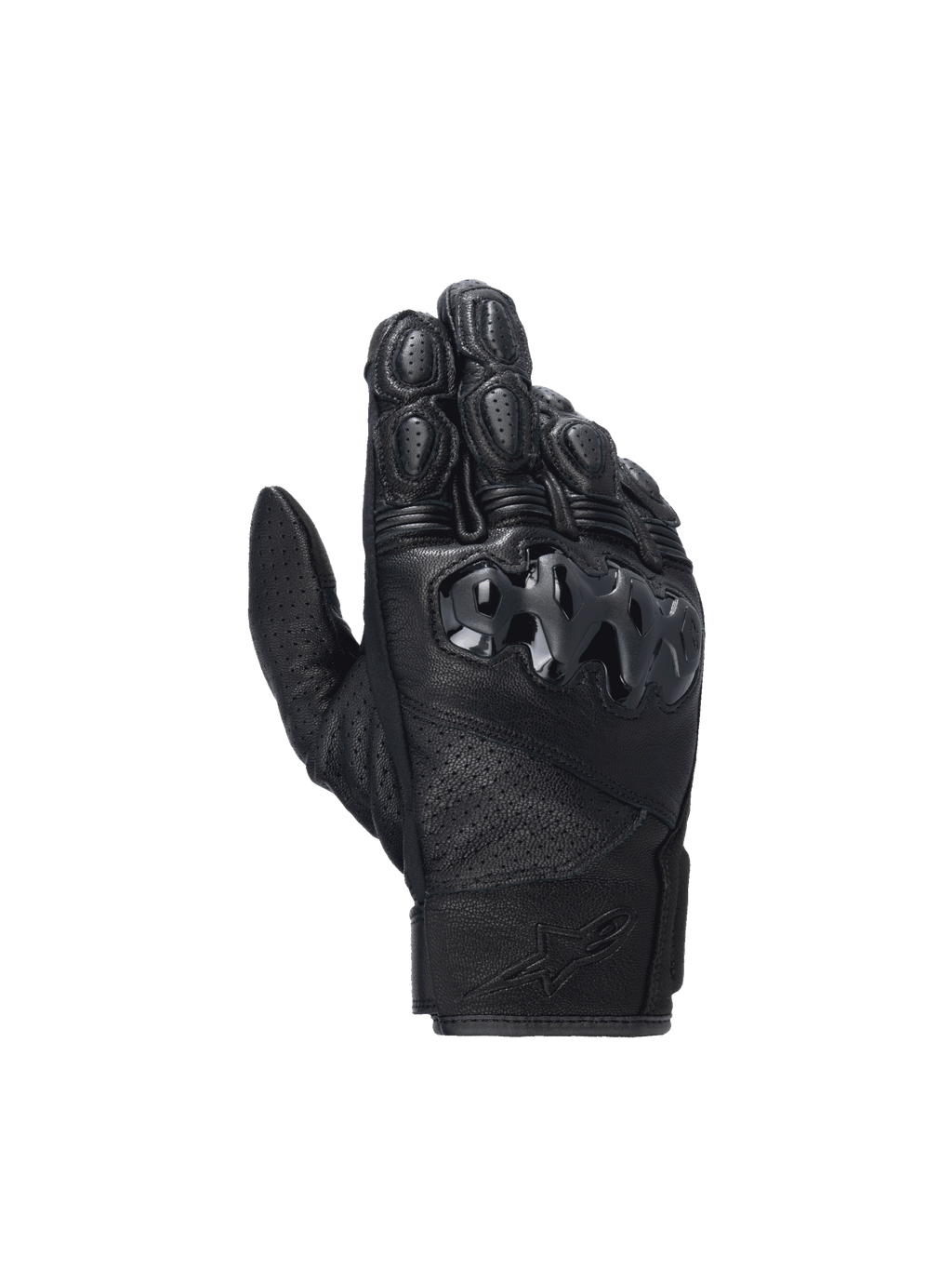 Alpinestars Celer V3, męskie rękawice motocyklowe wyścigowe, czarne, skóra kozia, twardy ochraniacz kostek PU.