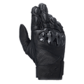 Rękawice Alpinestars Celer V3, krótkie skórzane rękawice motocyklowe, czarne, twardy ochraniacz kostek PU i perforowane panele skórzane, przeznaczone do jazdy szosowej i miejskiej, tłoczone logo