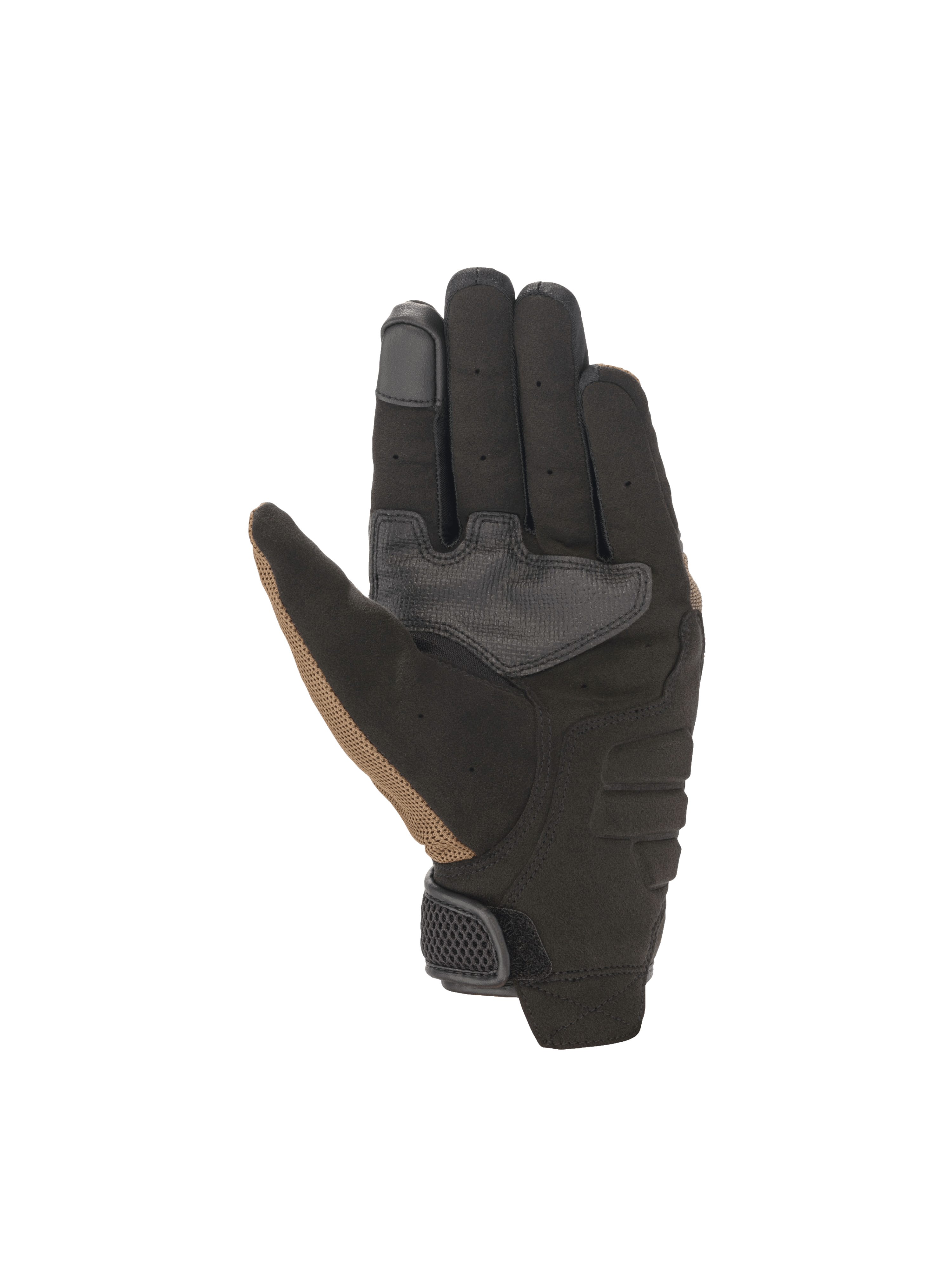 Alpinestars Copper Gloves, brown and black urban motorcycle gloves with reinforced suede palms and touchscreen fingertips.