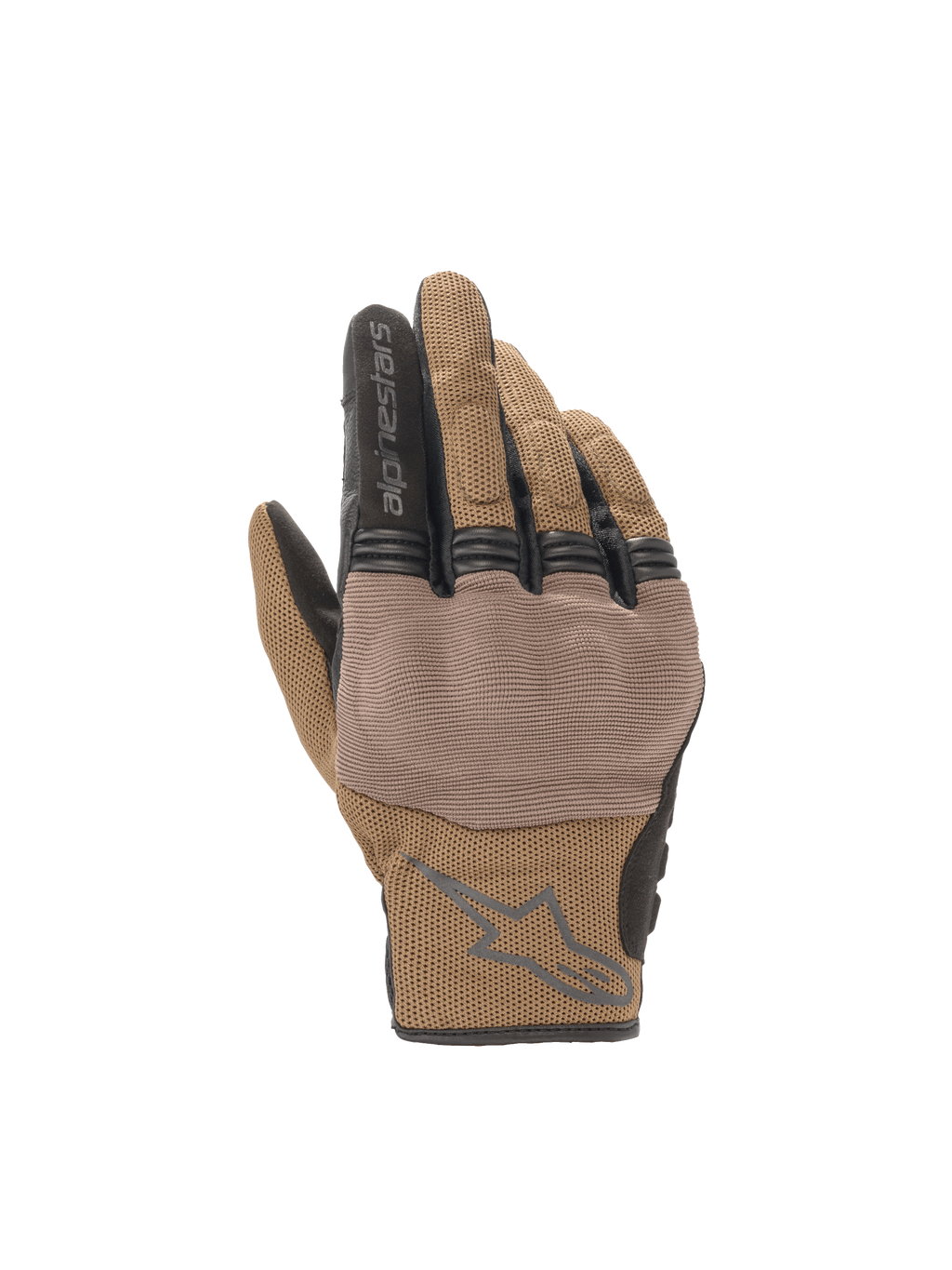 Alpinestars Copper Gloves in Teak brown, urban motorcycle gloves with breathable mesh and hard knuckle protection.