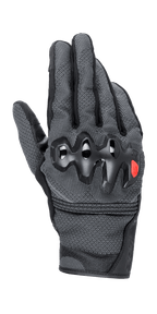 Alpinestars Morph Street Gloves, miejskie rękawice motocyklowe, szaro-czarne, twarde ochraniacze kłykci z czerwonym logo, teksturowana konstrukcja MorphTech Weave, krótki mankiet