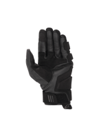 Alpinestars Phenom Leather Air, czarne rękawice motocyklowe ze skóry koziej, widok dłoni ze wzmocnionymi strefami kontaktu.