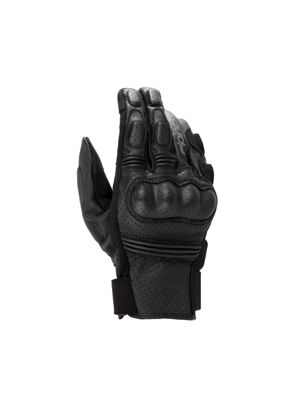 Alpinestars Rękawice Phenom Leather Air, męskie rękawice motocyklowe sportowe, czarne, perforowana skóra kozia, twarda ochrona kostek, certyfikat CE poziom 1 KP