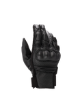 Alpinestars Rękawice Phenom Leather Air, męskie rękawice motocyklowe sportowe, czarne, perforowana skóra kozia, twarda ochrona kostek, certyfikat CE poziom 1 KP