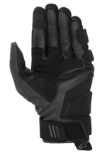 Alpinestars Phenom Leather Air Gloves, rękawice motocyklowe, czarne, widok od strony dłoni z konstrukcją z wysokiej jakości skóry koziej, wzmocnionymi wyściółkami i regulowanym paskiem na nadgarstku z logo