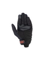 Alpinestars MM93 Losail V2, czarne miejskie rękawice motocyklowe, dłoń z zamszu syntetycznego, czerwone logo, ekran dotykowy.