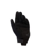Alpinestars Reef Women's V2 Gloves, widok dłoni, Black Hawaiian Ocean, damskie rękawice motocyklowe z krótkim mankietem, dłoń z syntetycznego zamszu, opuszki palców kompatybilne z ekranami dotykowymi, regulowane zapięcie na rzep na nadgarstku.