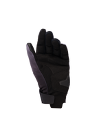 Alpinestars Reef Women's v2 Gloves, damskie rękawice motocyklowe, szaro-czarno-neonowo różowe, widok od strony dłoni z syntetycznym zamszem i wyściełanymi wzmocnieniami, krótki mankiet z zapięciem na rzep oraz przewodząca skóra na palcu wskazującym i kciuku do obsługi ekranów dotykowych