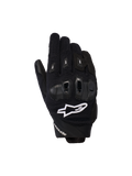 Alpinestars Stella SP X 3, damskie wyścigowe rękawice motocyklowe, czarne z białym logo, teksturowana tkanina mesh i ochrona kostek TPU, sportowa odzież szosowa