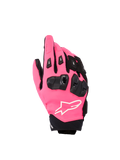 Alpinestars Stella SP X 3, damskie sportowe rękawice motocyklowe, kolor Diva Pink i czarny, z czarnym ochraniaczem kostek TPU, detalami z białym logo i tekstylną konstrukcją z krótkim mankietem