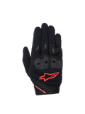 Alpinestars Stella SP X 1, damskie rękawice motocyklowe, czarne i czerwone, wentylowany materiał, ochraniacze kostek TPR.
