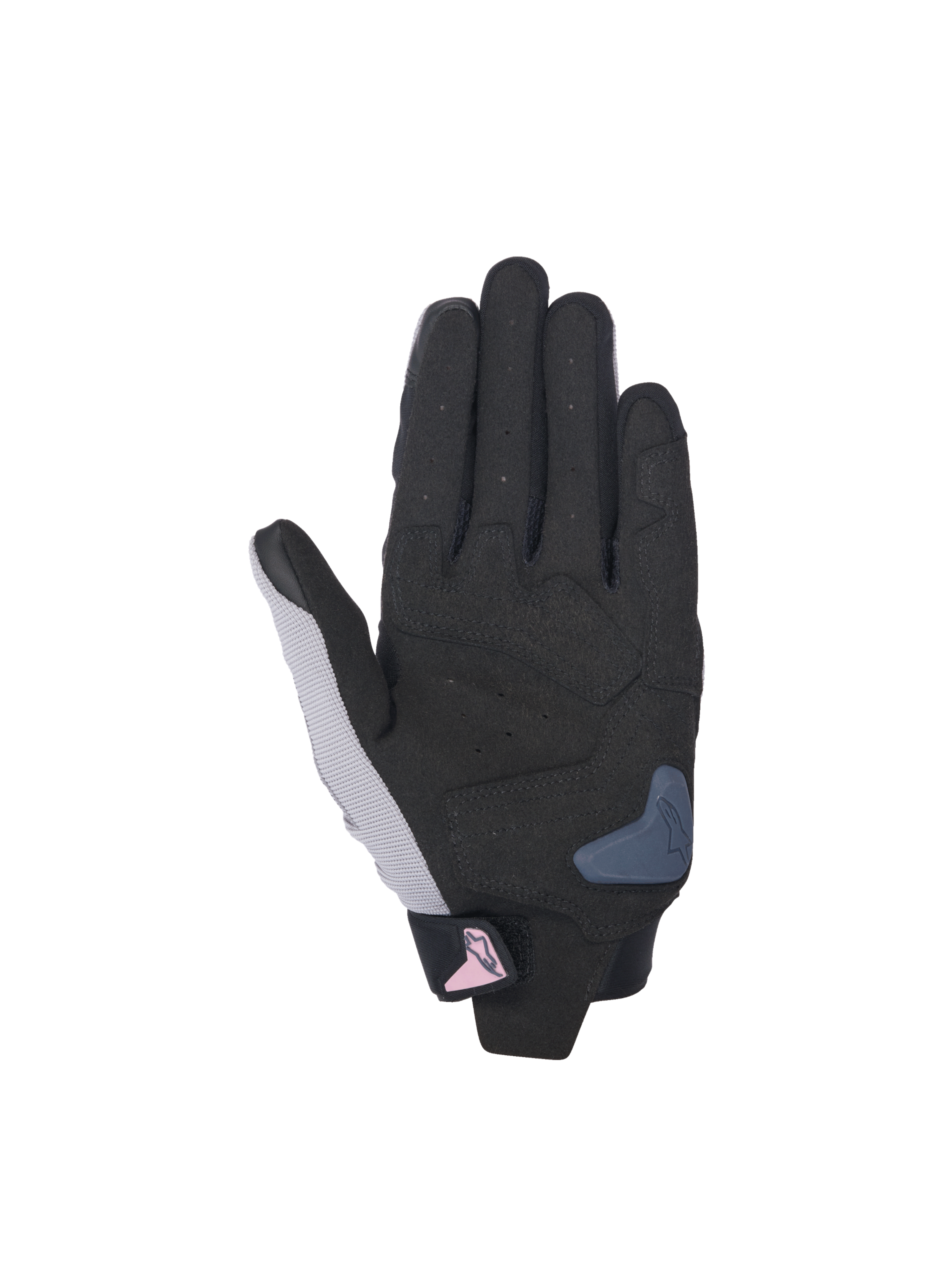 Alpinestars Stella SP X 1 Women's Motorcycle Gloves in black and gray, featuring a synthetic leather palm and TPR palm slider.