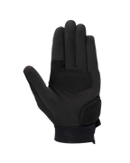 Alpinestars Stated Women's Gloves, Black, palm view featuring synthetic suede construction, reinforced palm and thumb for abrasion resistance, sleek urban motorcycle design