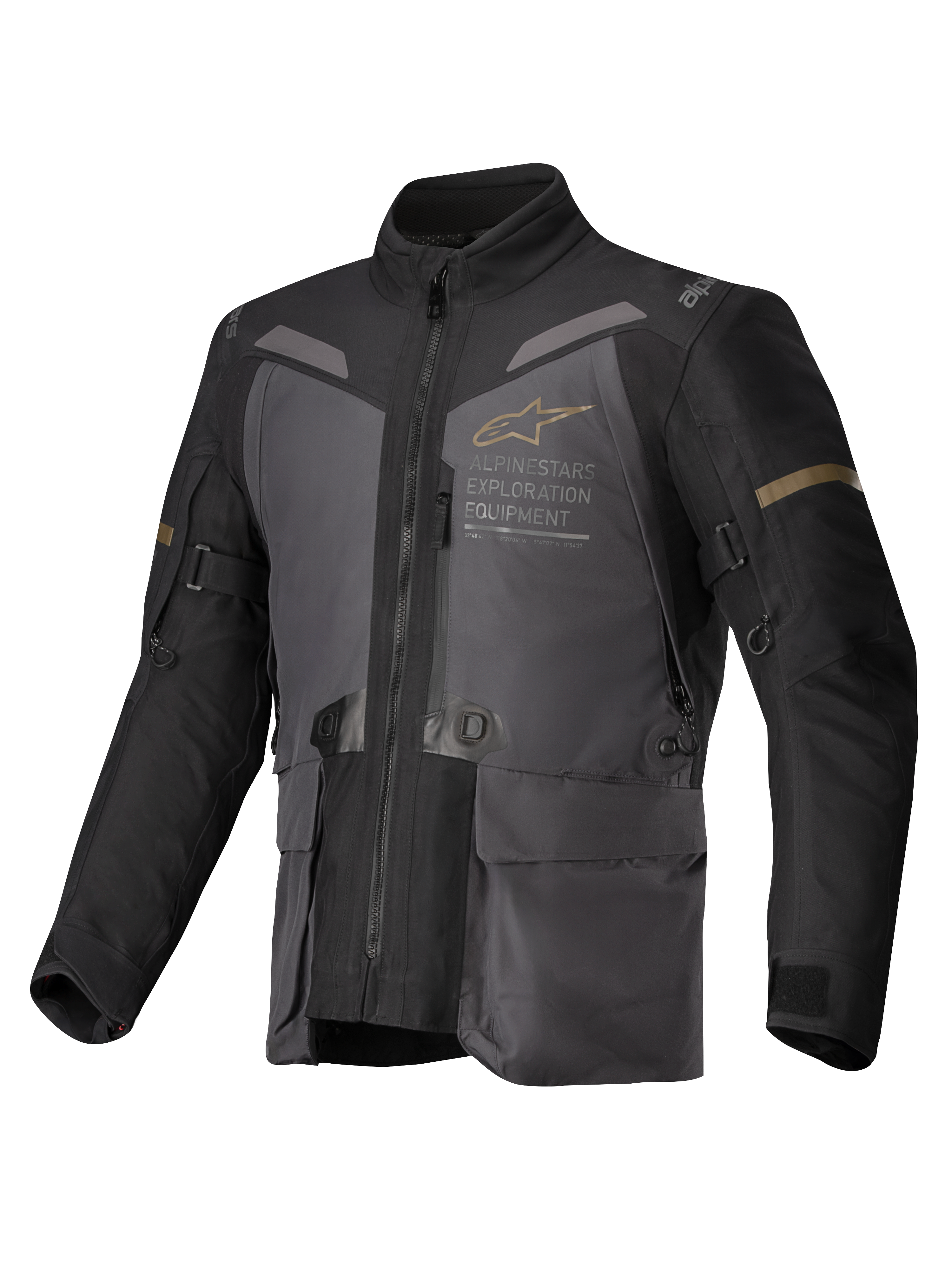 Alpinestars ST-7 2L GORE-TEX, męska kurtka motocyklowa turystyczna, ciemnoszara i czarna, laminowana konstrukcja wodoodporna, certyfikowana CE