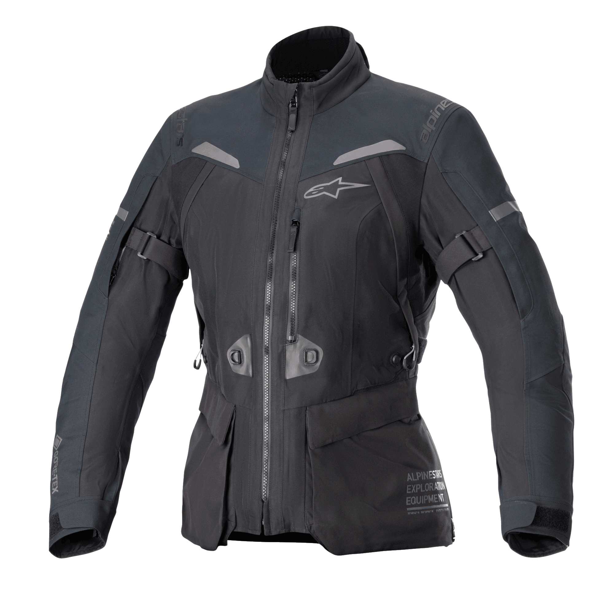Alpinestars Kurtka Stella ST-7 2L GORE-TEX, damska turystyczna kurtka motocyklowa, czarna i ciemnoszara, laminowana konstrukcja wodoodporna, certyfikat CE