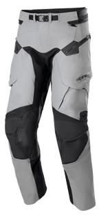 Alpinestars Boulder 3L GORE-TEX Pants, motocyklowe spodnie adventure touring, ciemnoszare i czarne, wzmocnione panele kolanowe Superfabric, kieszenie cargo zapinane na zamek i regulowany pas, trwała wodoodporna konstrukcja do jazdy off-road i adventure