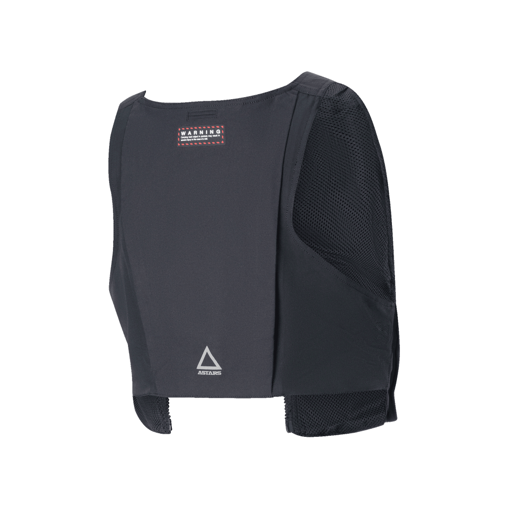 Alpinestars Techdura Tactical Vest, odpinany plecak taktyczny do kurtki Techdura, czarny, oddychające panele z siatki, tylna komora na bukłak, logo Alpinestars, przeznaczony do jazdy off-road i enduro