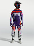 Alpinestars Spodnie Supertech Dyna i Supertech Dyna Gear Set, męski zestaw do motocrossu, fioletowy i różowy fluo.