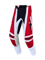 Alpinestars Techstar Maven Pants, Motocross Racing, Men's, Red and White, durable 600D polyfabric construction.