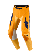 Alpinestars Racer Amber Pants AND Gear Set, Men's Motocross Pants in Orange and Deep Blue with durable stretch panels.
