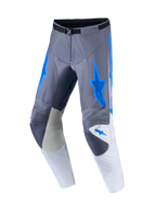 Alpinestars Racer Amber Pants and Gear Set, Ash Gray and Ucla Blue Motocross Pants with leather knee panels.