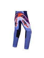 Alpinestars spodnie Supertech Dyna młodzieżowe, fioletowe i różowe, spodnie motocrossowe, tył ze wzmocnionym siedziskiem.