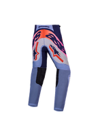 Alpinestars spodnie Supertech Dyna młodzieżowe, fioletowe i różowe spodnie motocrossowe z wzmocnieniem 600D na siedzeniu.
