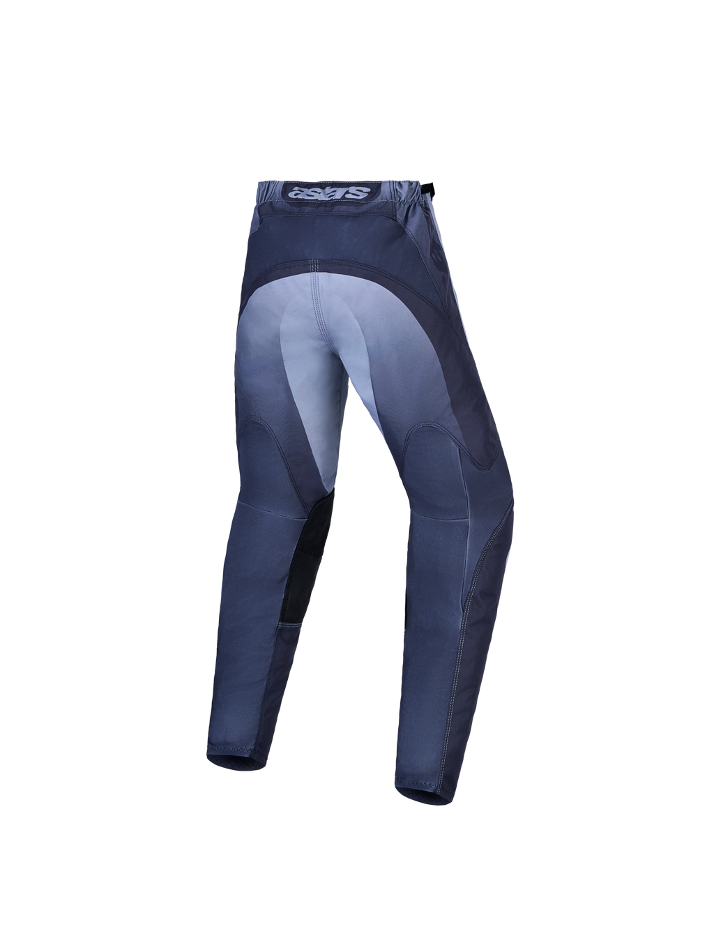 Alpinestars spodnie Fluid Amber młodzieżowe, szare i fioletowe spodnie motocrossowe, wzmocnione siedzenie i krój 3D, tył