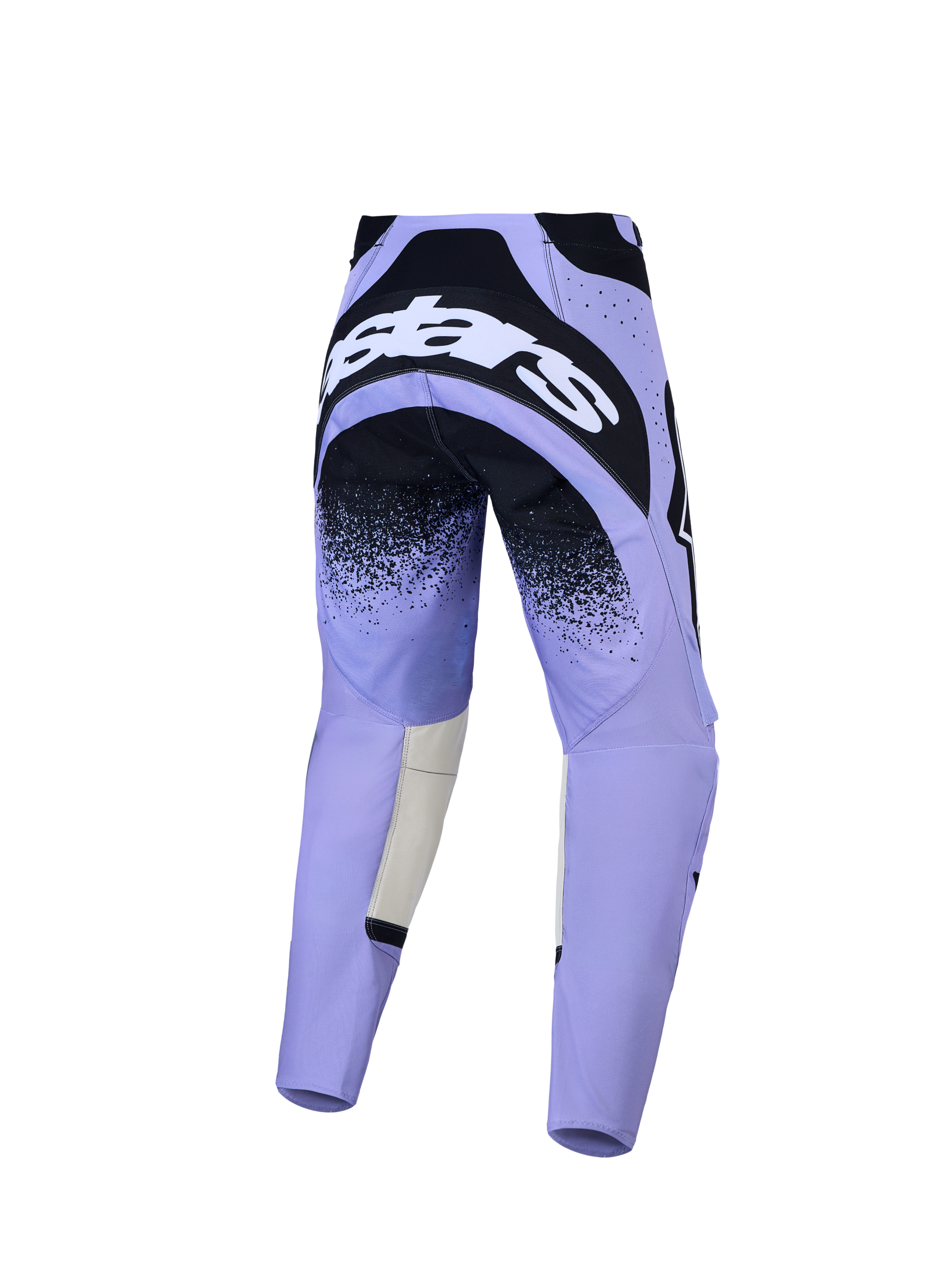 Alpinestars Stella Techstar Swan Pants, Women's Motocross Racing, Light Violet and Black, Rear View with Reinforced Seat.