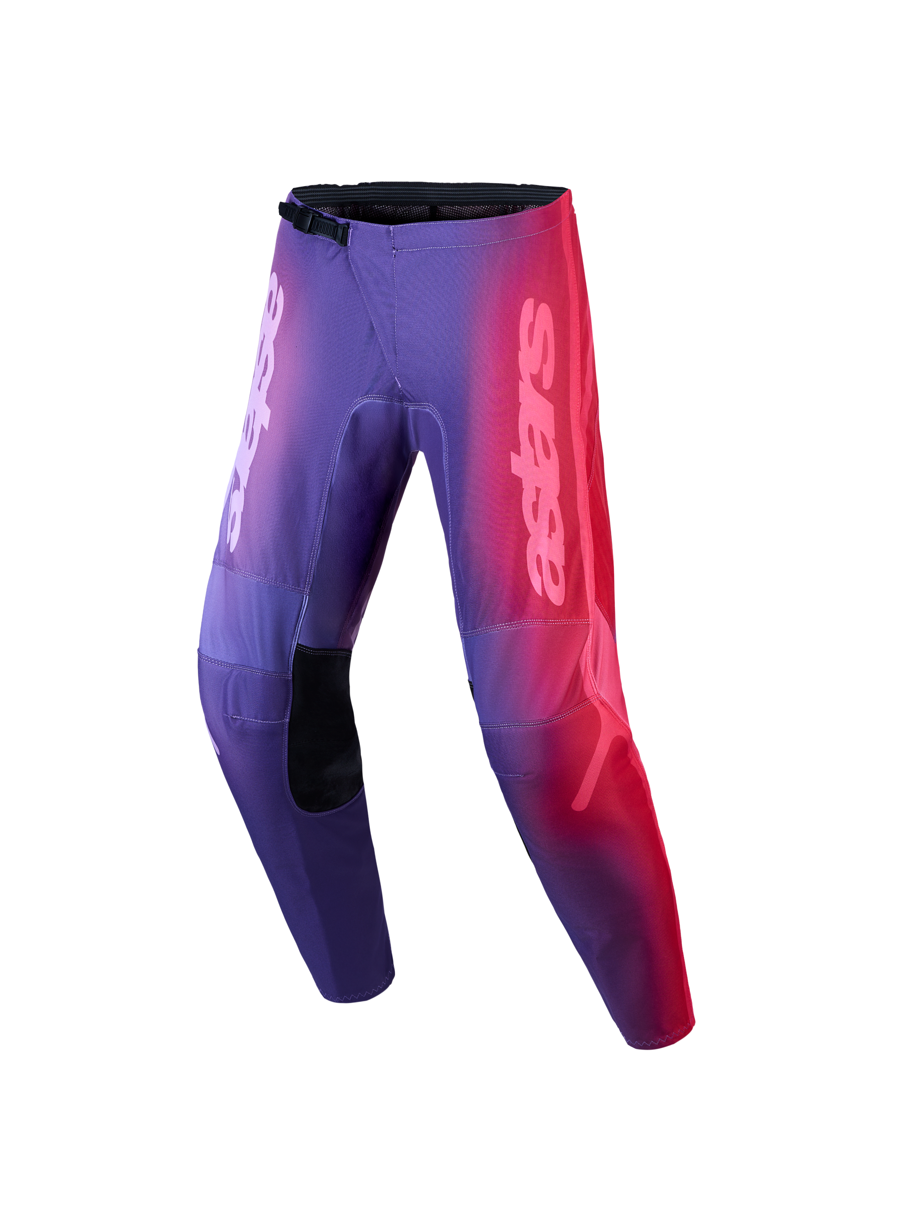Alpinestars Stella Fluid Kepler, damskie spodnie motocrossowe, fioletowy i czerwony gradient, logo astars, wytrzymała konstrukcja do wyścigów terenowych off-road.