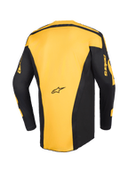 Alpinestars 2026 Racer Riway Jersey, koszulka motocrossowa, żółto-czarna, widok z tyłu z żółtym panelem środkowym i czarnymi rękawami z żółtym brandingiem „astars”, ergonomiczny design do wyścigów off-road