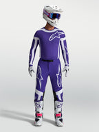 Alpinestars Supertech Vesta Jersey AND Gear Set in deep blue and white, motocross gear with a professional athletic fit.